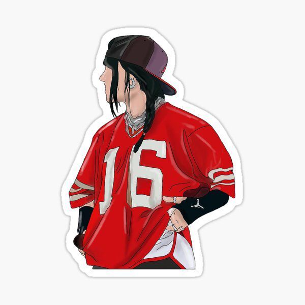 Billie Eilish Red Jersey